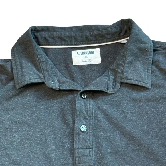 Linksoul Lot of Two Black and Gray Casual Golf Polo Shirts Size Medium - Picture 2 of 10